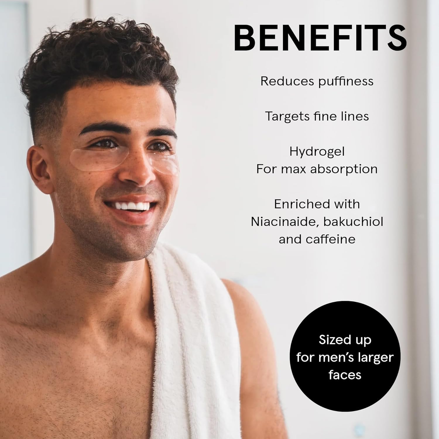 JAXON LANE BRO MASK ingredients bakuchiol caffeine collagen for gentle anti-aging support.