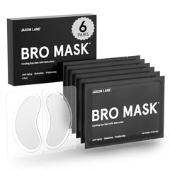 JAXON LANE BRO MASK under-eye patches box with six hydrogel pads for refreshed eyes.