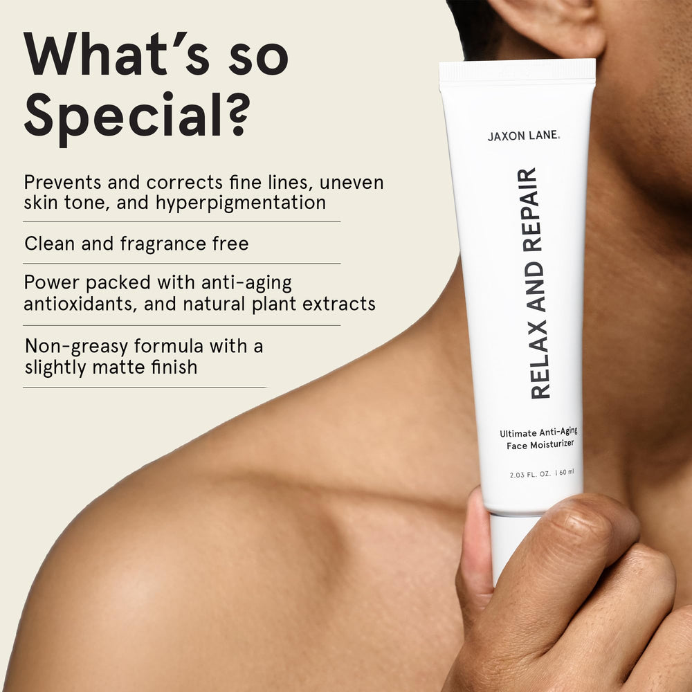 JAXON LANE Relax and Repair in a morning routine for hydrated, even-toned skin.