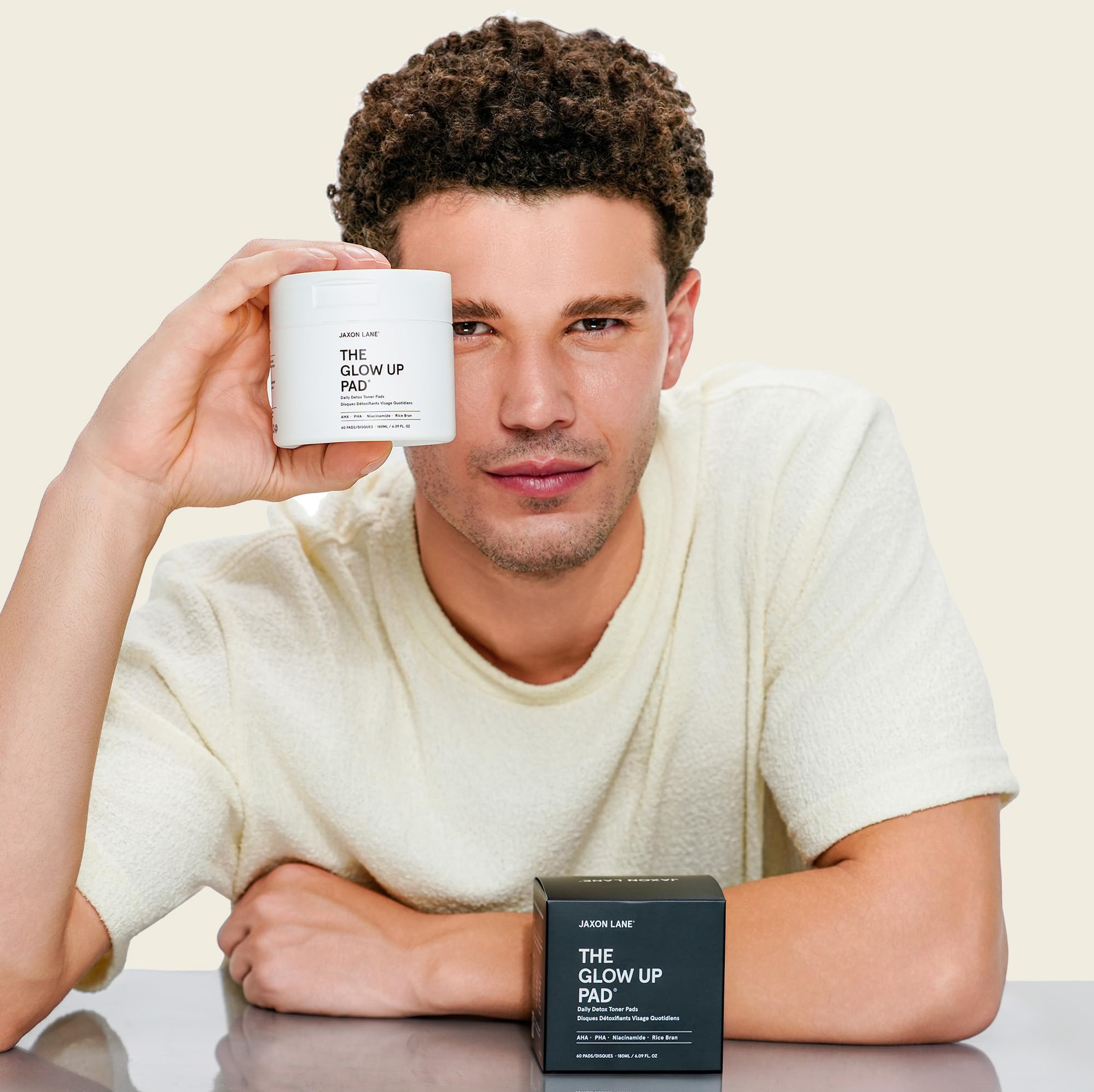 JAXON LANE Rice Toner Pads niacinamide boost for brighter, even-toned skin.