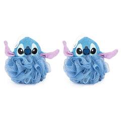 Jay Franco Disney Lilo & Stitch loofah round 4in with Stitch applique for soft exfoliation