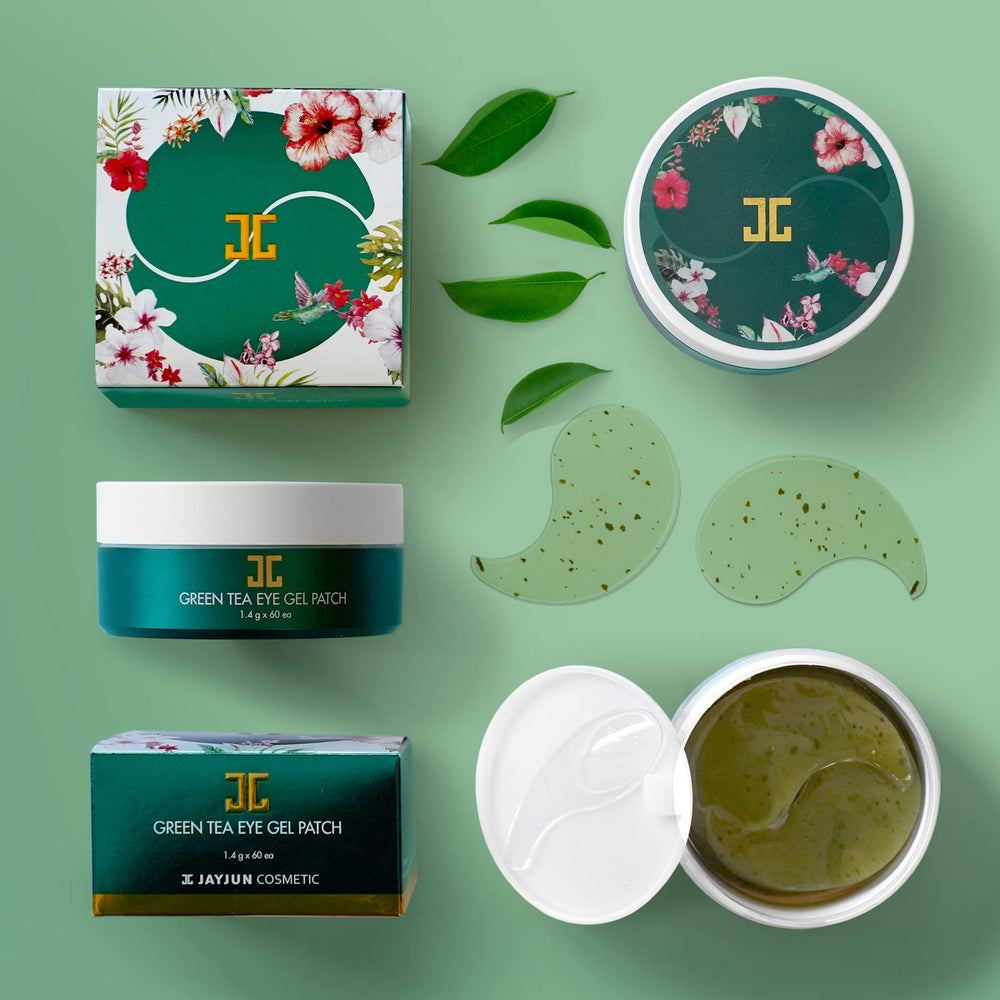 JAYJUN JJ packaging and patches ready for routine skincare.