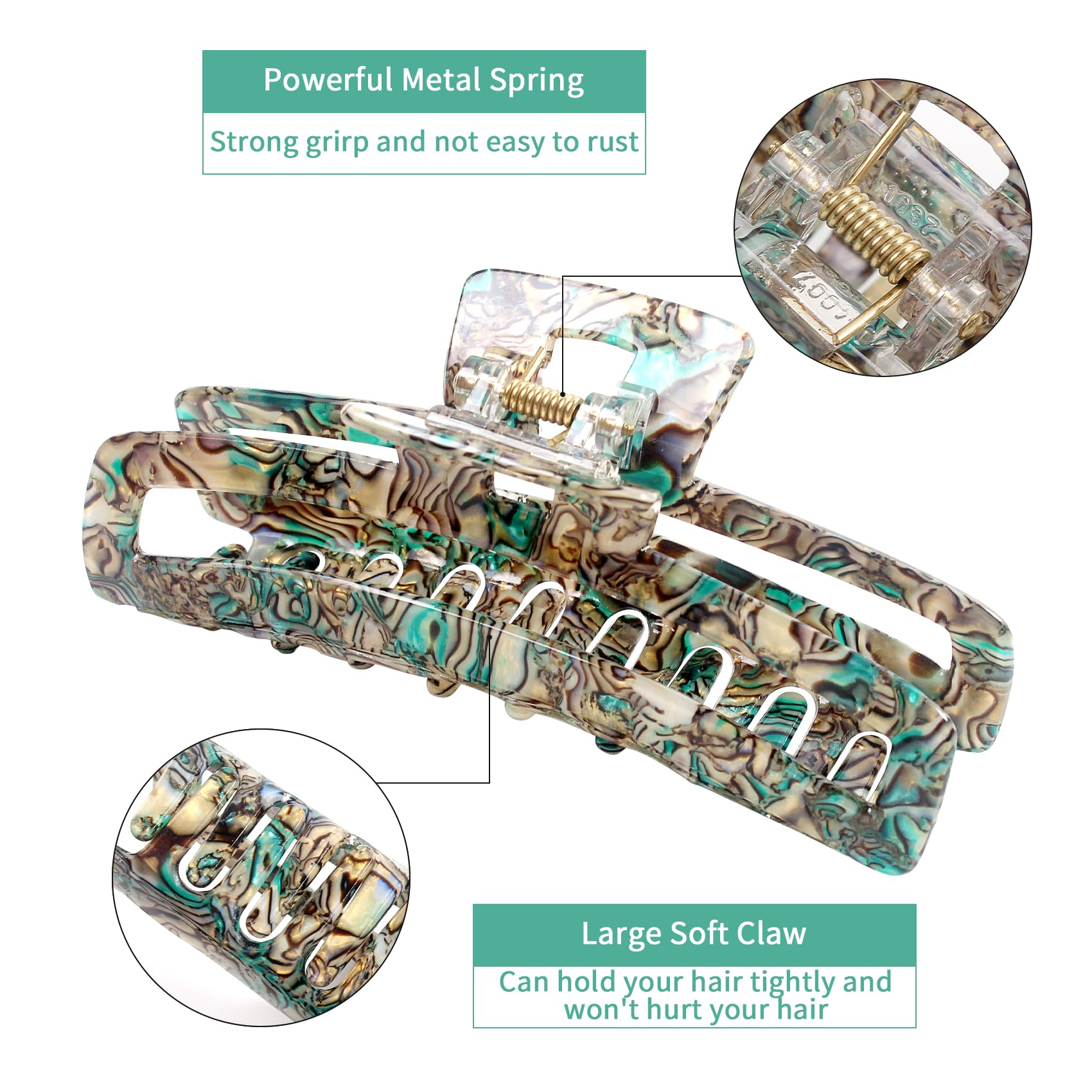 Jayongnee clip large rectangle hair clip styling for everyday elegance.