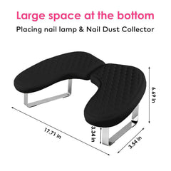 Jazalz arm rest pu leather material delivers cushioned stability for nail art.