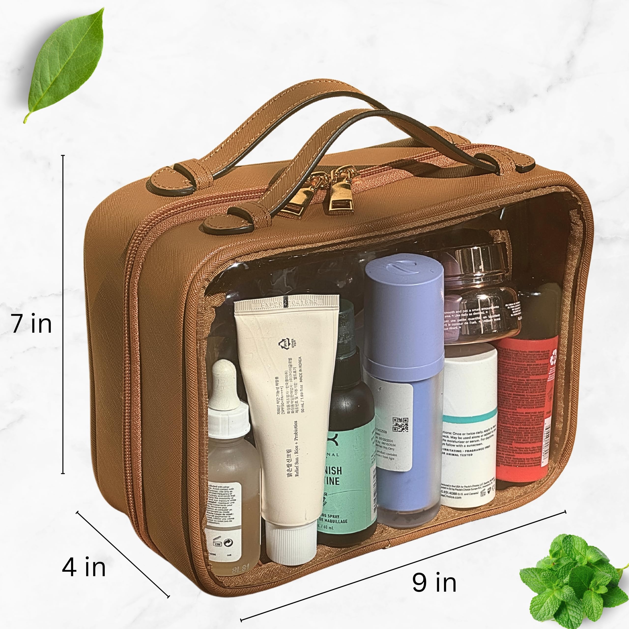 JAZD Clear Makeup Bag TSA compliant for seamless carry-on travel