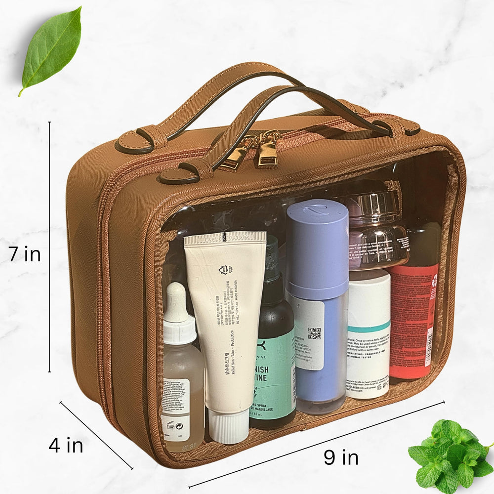 JAZD Clear Makeup Bag TSA compliant for seamless carry-on travel