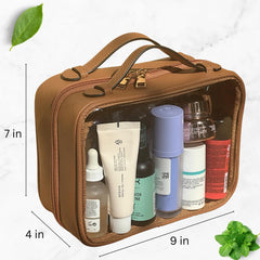 JAZD Clear Makeup Bag TSA compliant for seamless carry-on travel