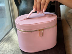 JAZD vanity case makeup bag water-resistant PU leather protects contents during outings