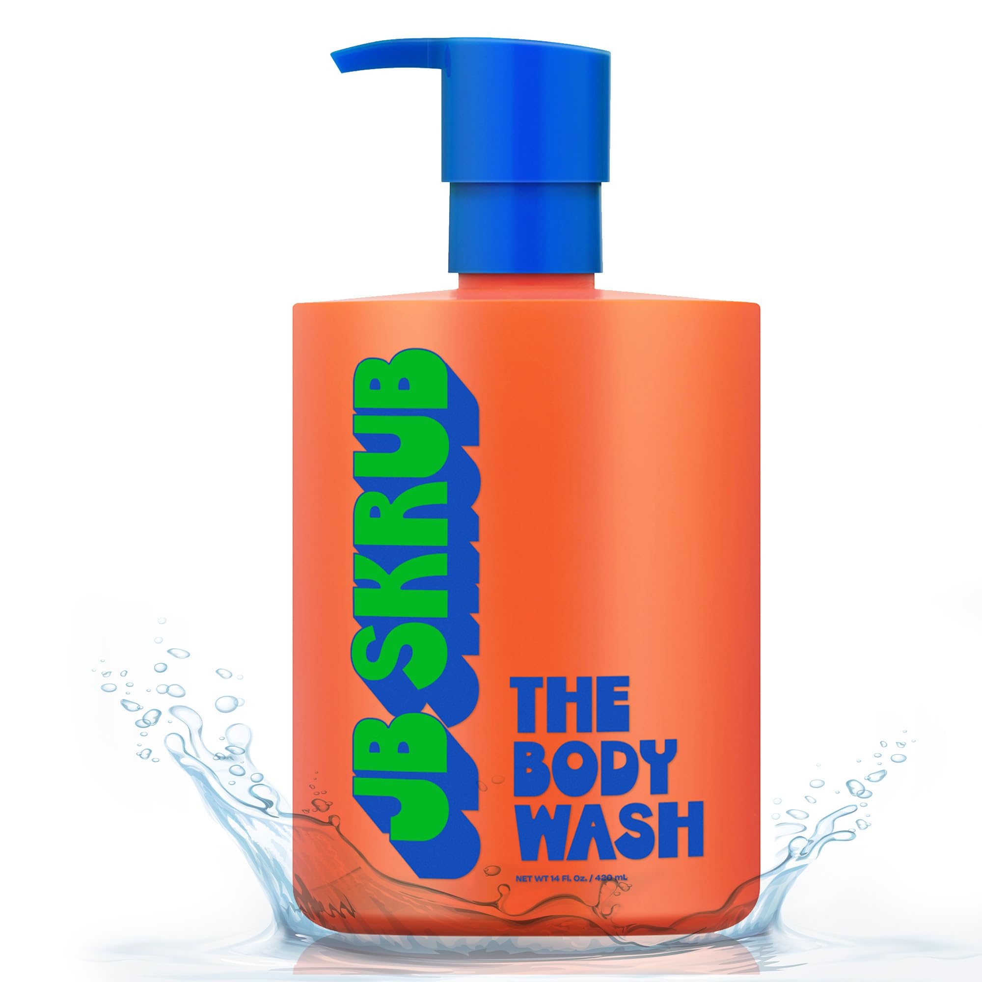 JB SKRUB body wash bottle front view showcasing a boys' grooming solution for daily freshness.