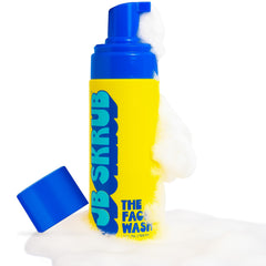 JB SKRUB face wash bottle-pump highlights fragrance-free, gentle daily cleansing for sensitive skin.