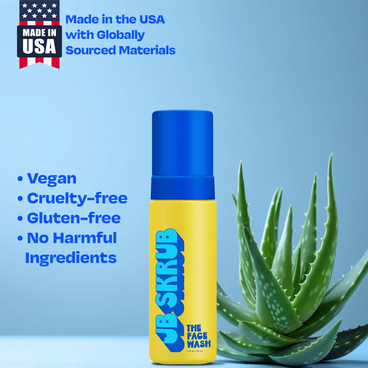 JB SKRUB travel-packaging shows compact, on-the-go cleansing for busy families.