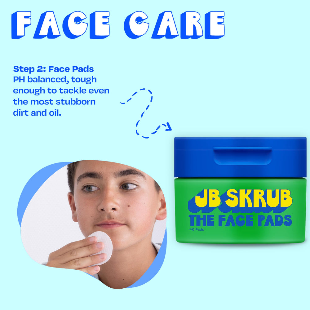 JB SKRUB Fragrance-free label close-up, safe daily skincare for sensitive skin.