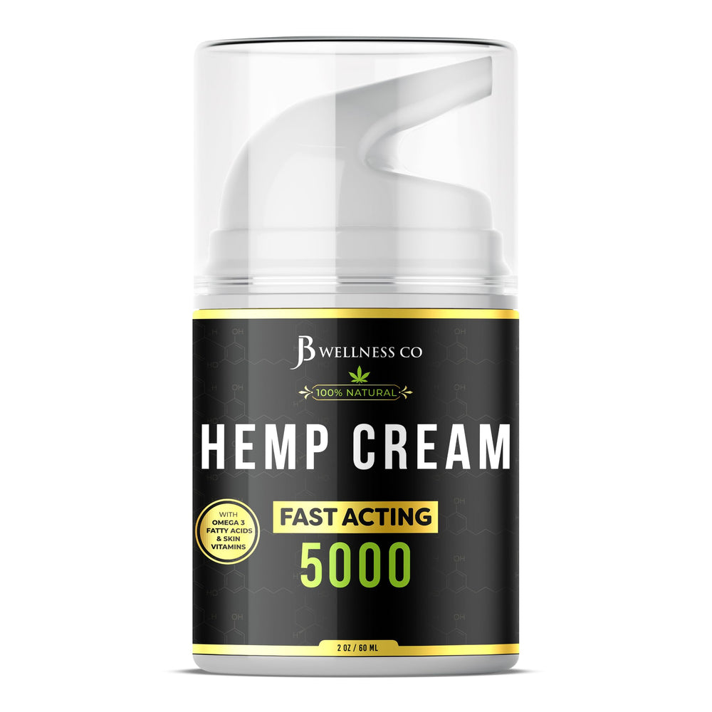 JB Wellness Co Hemp Cream application demonstrates easy massage for soothing skin.