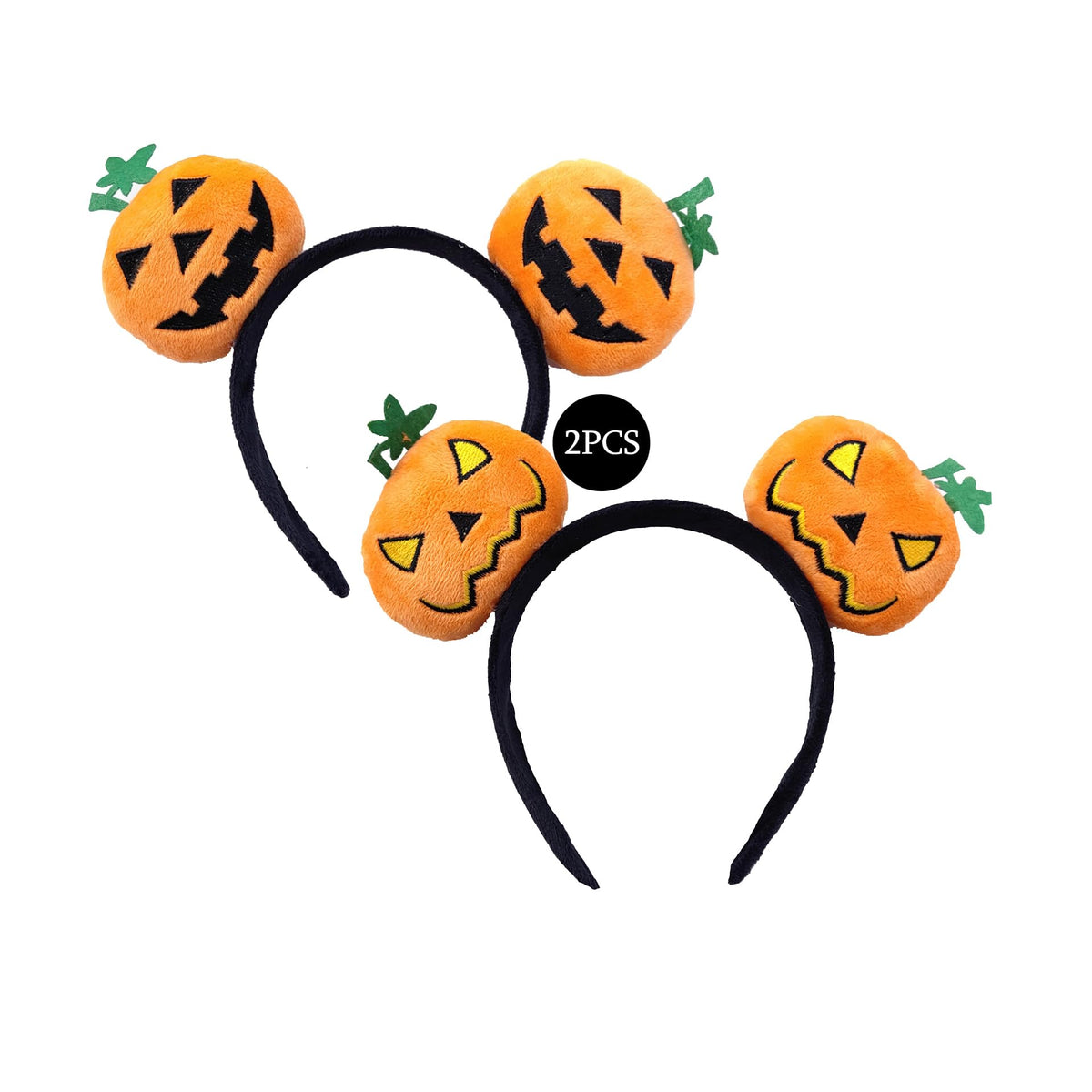 JBin Rich pumpkin glitter mouse ears headband adds festive Halloween flair for parties