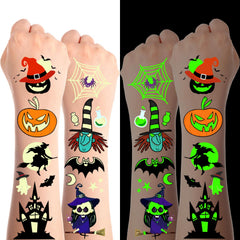 JCFIRE glow tattoo skeleton for kids party favors with glow-in-the-dark appeal.