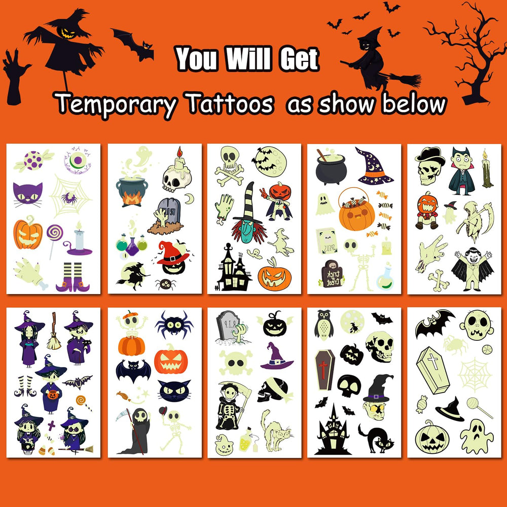 JCFIRE glow tattoo vampire design shown for spooky party vibe.