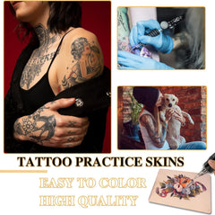 Jconly practice skin wrapped on arm demonstrates realistic tattoo scene practice