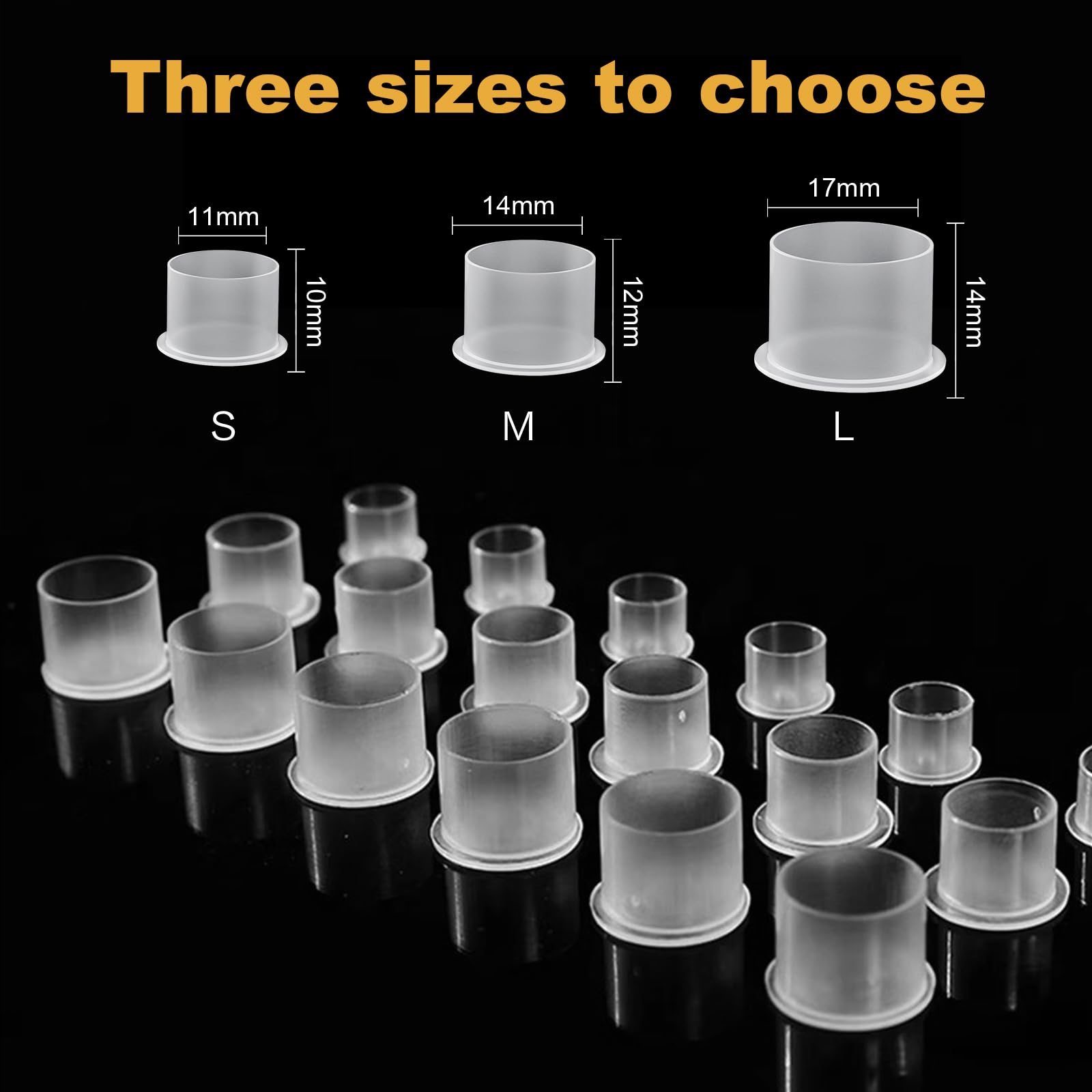 Jconly tattoo ink cups base 17mm offers stable, spill-free performance.