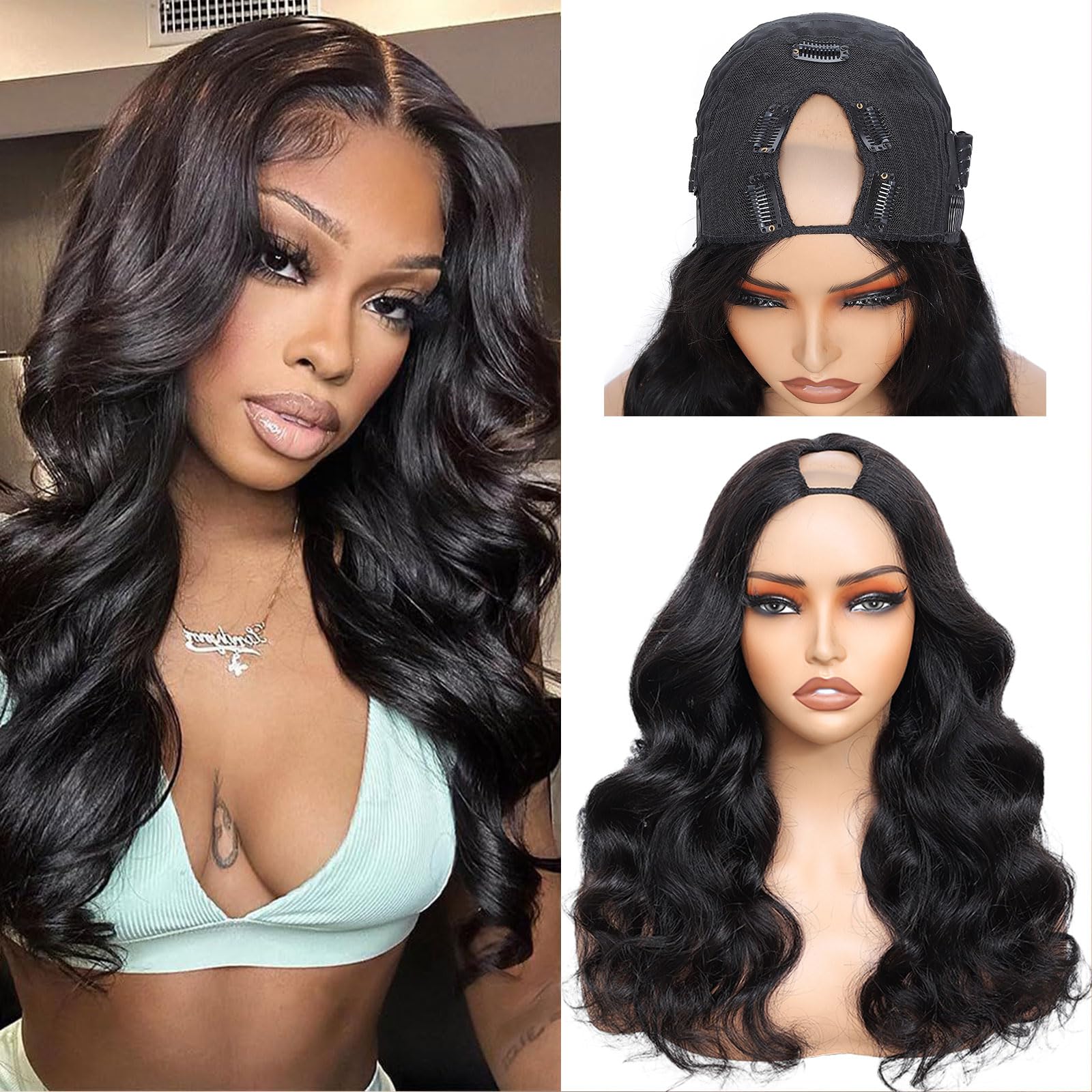 jcoolo V Part Wig 22in natural color for seamless everyday wear and styling