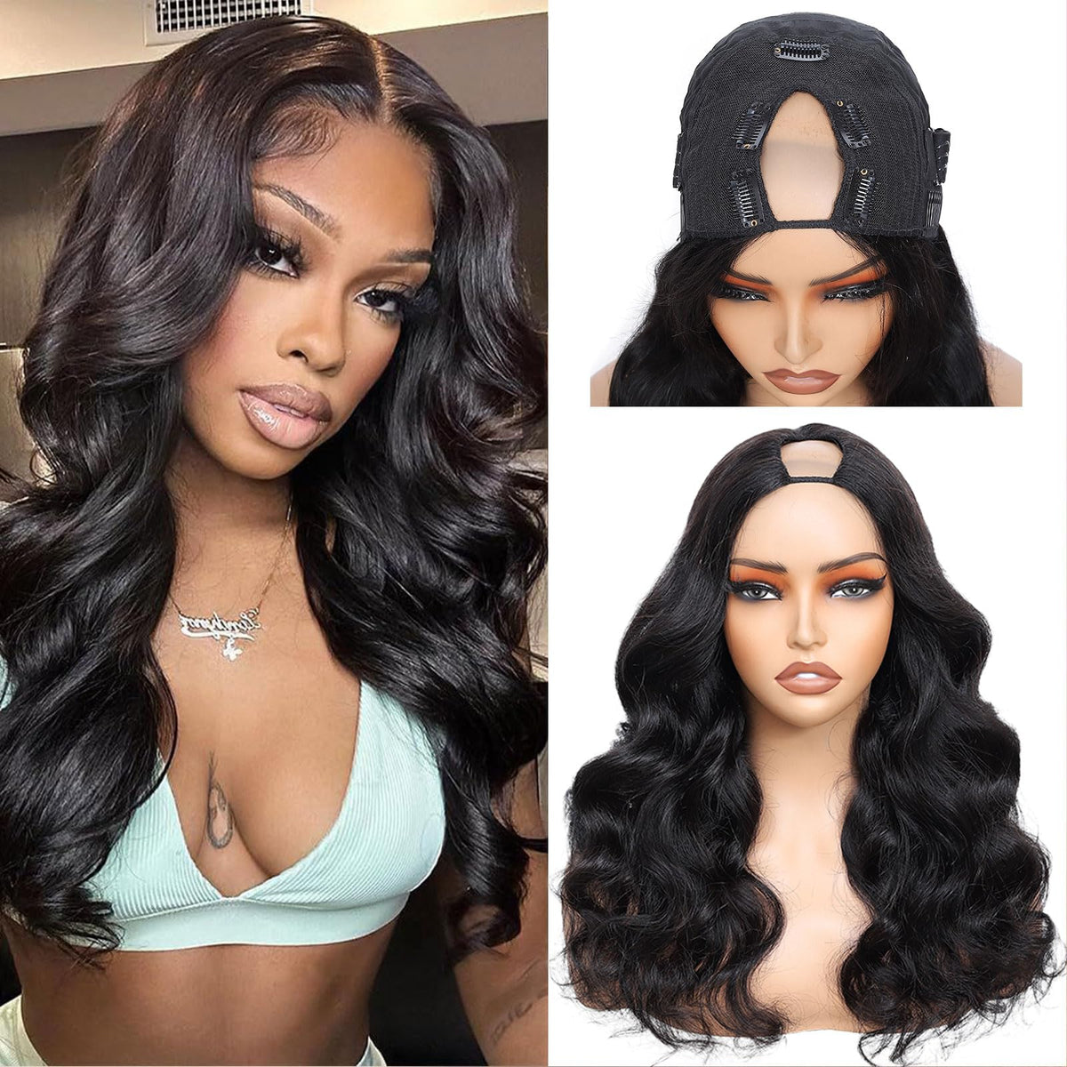 jcoolo V Part Wig 22in natural color for seamless everyday wear and styling