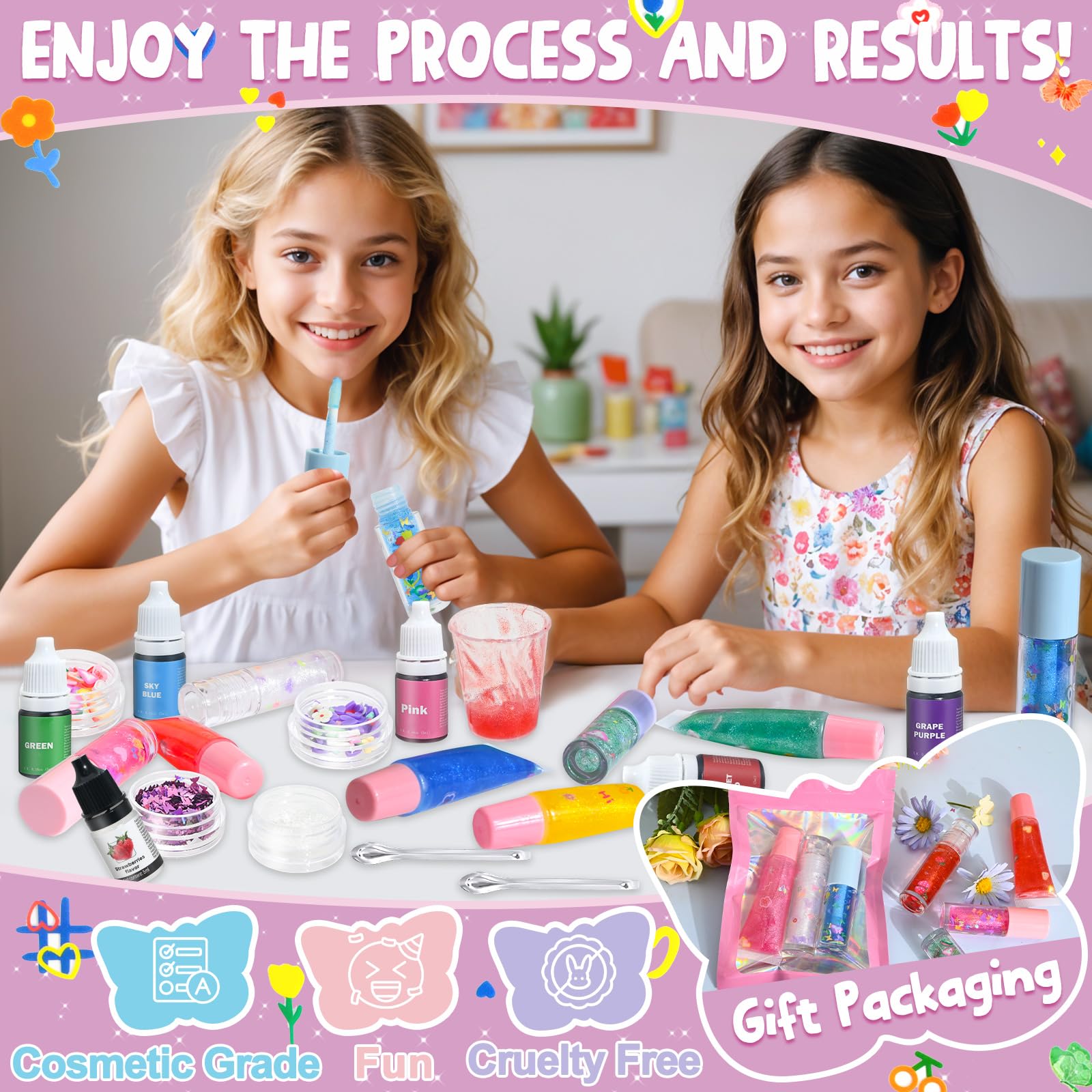 Jcoos lip gloss kit tubes and syringes keep mixing precise and mess-free