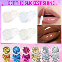 JCOOS lip gloss base with jojoba oil delivers moisturizing shine.
