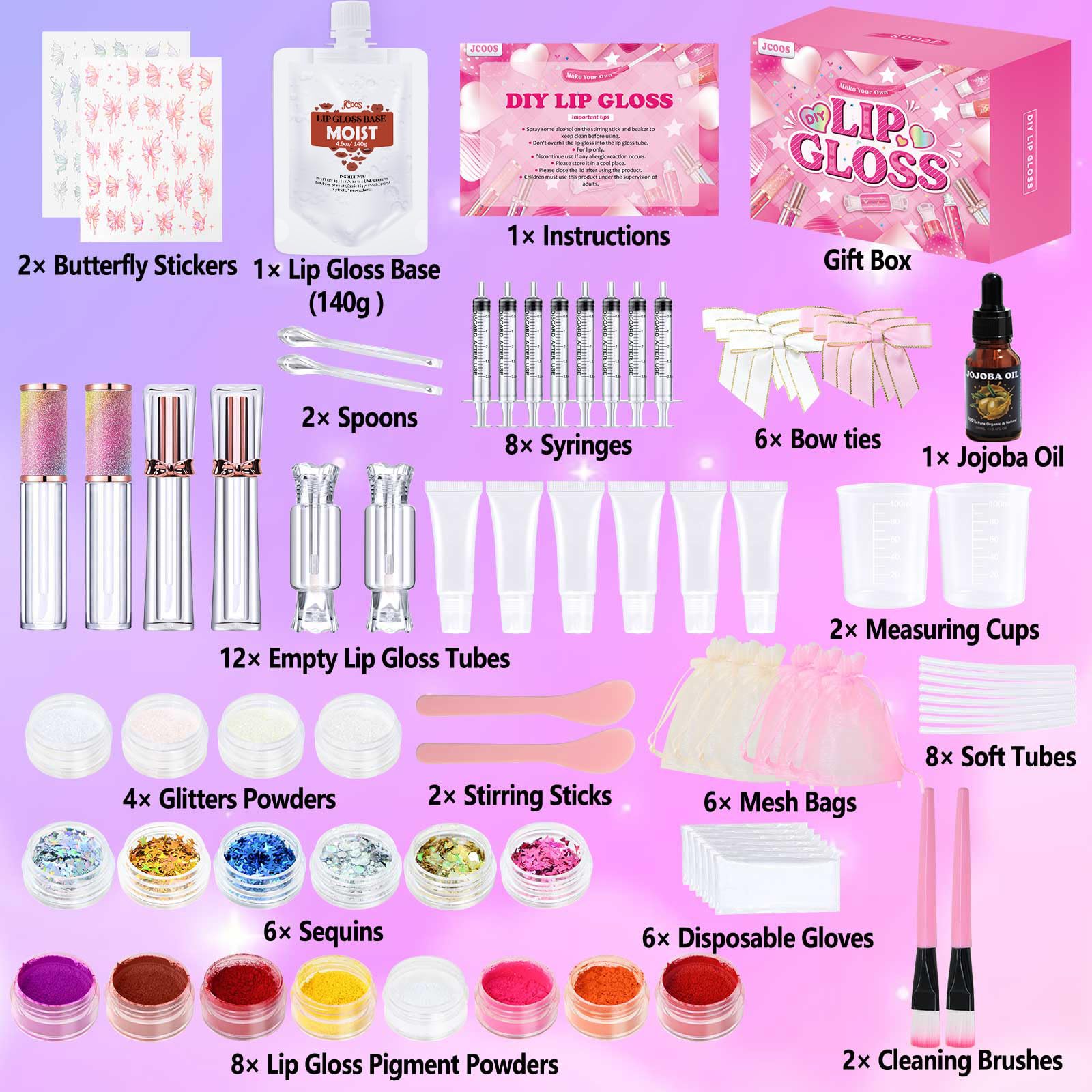 JCOOS pigment colors offer vibrant options for custom lip gloss blends.