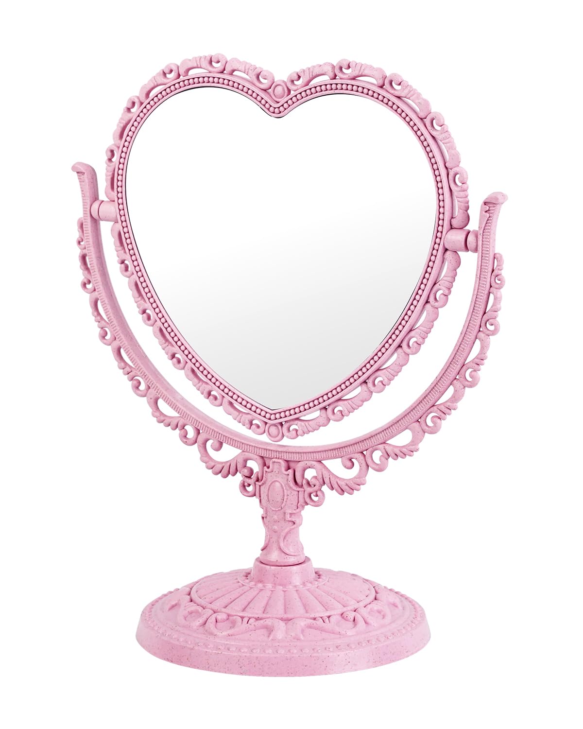 JDPEYI heart mirror desk pink for chic daily makeup use