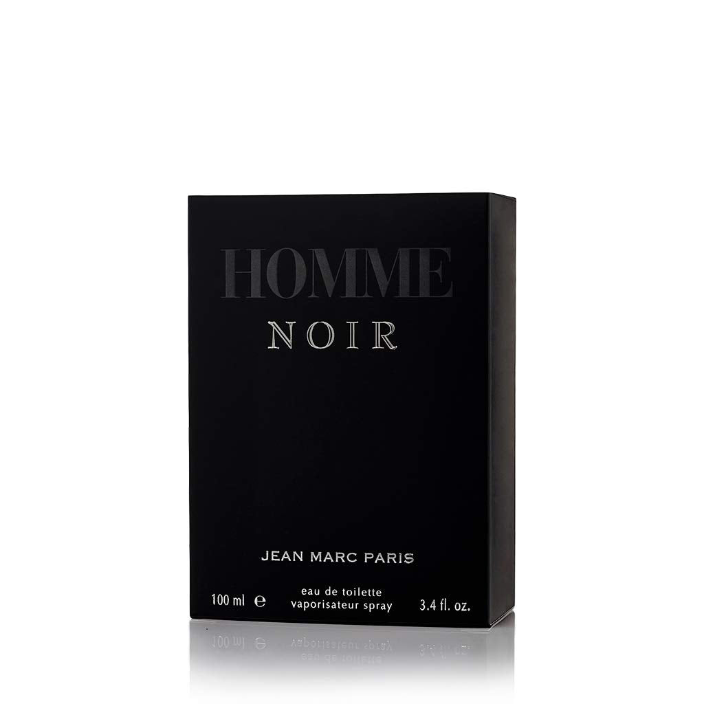 Jean Marc Paris Homme Noir cap-open view hints at easy, quick application before events.