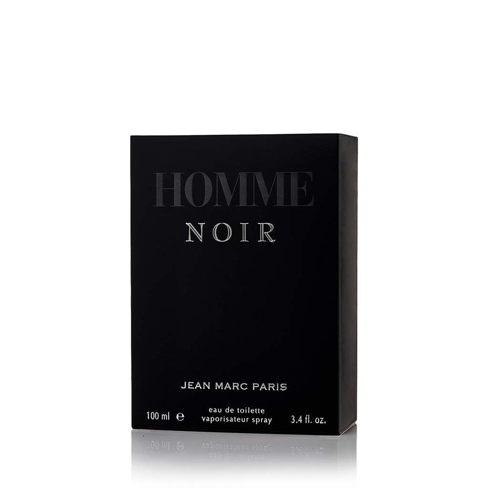 Jean Marc Paris Homme Noir cap-open view hints at easy, quick application before events.