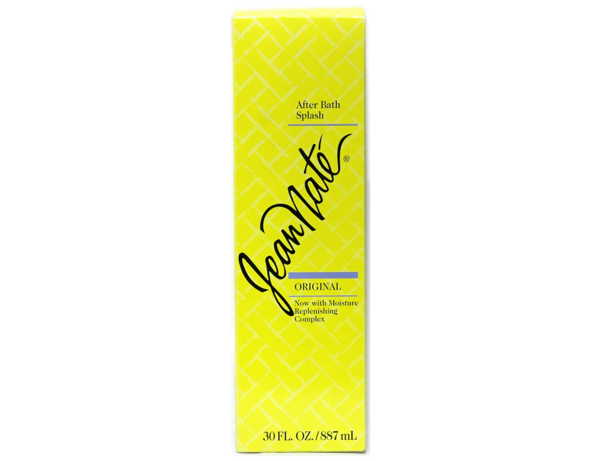 Jean Nate Revlon After Bath Splash pour application shows easy dispensing for quick scent