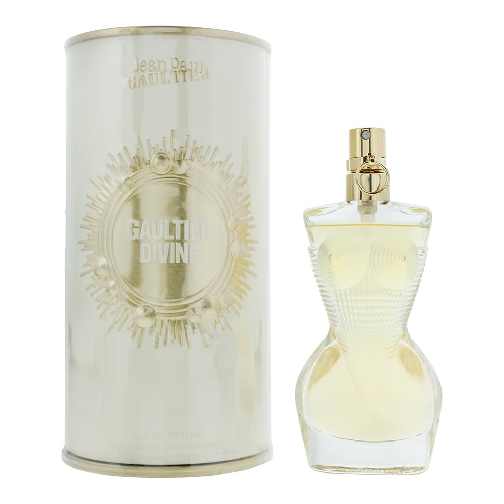 Jean Paul Gaultier Divine bottle highlights a luxurious floral scent for day or evening wear.