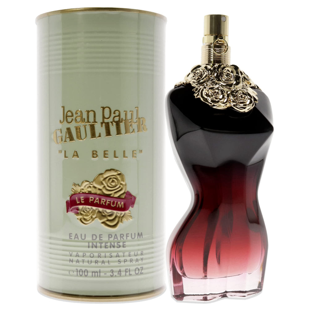 Jean Paul Gaultier La Belle Le Parfum bottle close-up for a luxe, long-lasting aura.