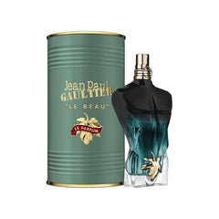 Jean Paul Gaultier Le Beau bottle front with gradient finish suggesting bold day-to-night presence