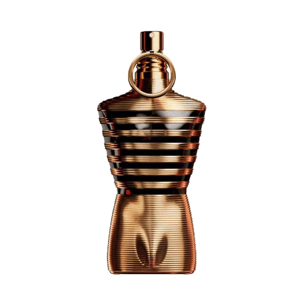 Jean Paul Gaultier Le Male Elixir label detail emphasizes luxury branding