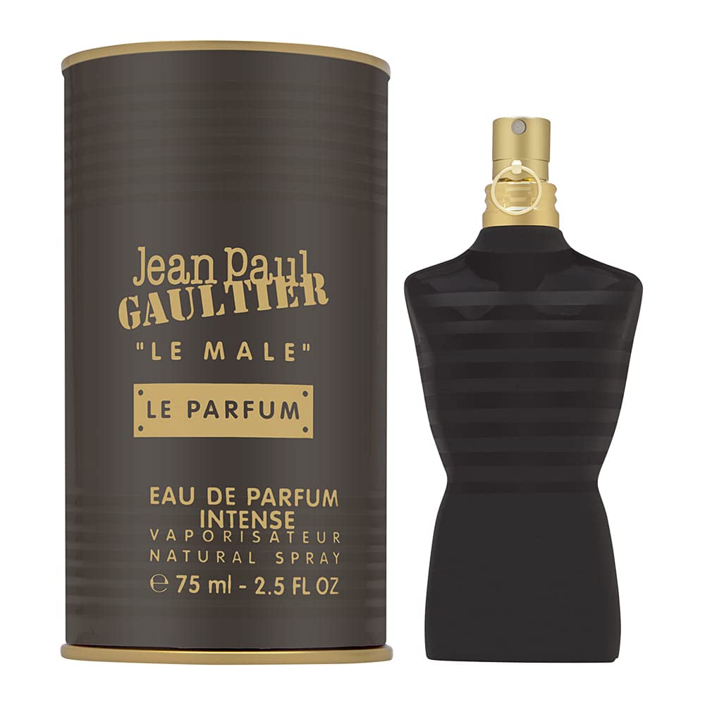 Jean Paul Gaultier Le Male Le Parfum Intense bottle front, ideal for evening wear.