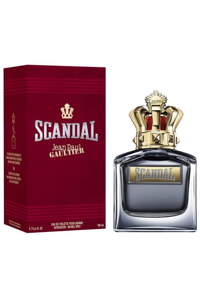 Jean Paul Gaultier Scandal bottle front, bold evening impression.