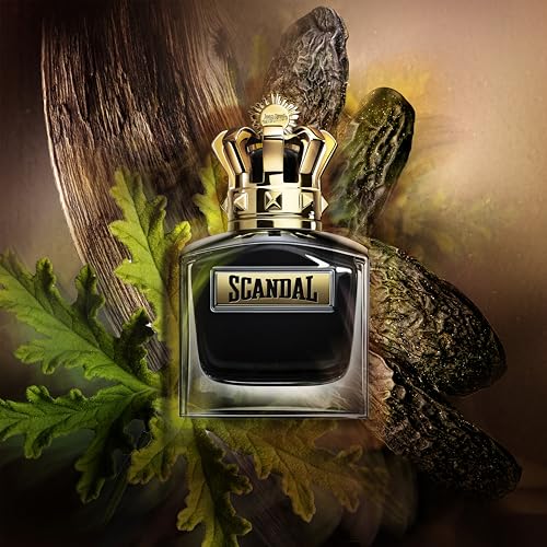 Jean Paul Gaultier Scandal Pour Homme Le Parfum amber bottle image emphasizing bold fragrance presence