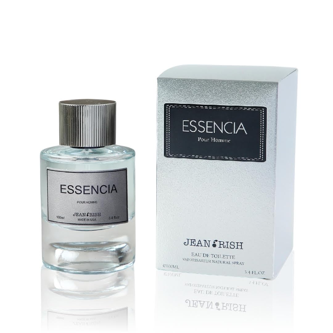 Jean Rish Essencia spritz bottle shows mint top notes for a refreshing daytime boost