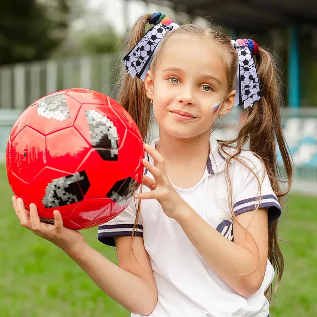 Jeffan girls wearing cheer hair accessories with sporty style