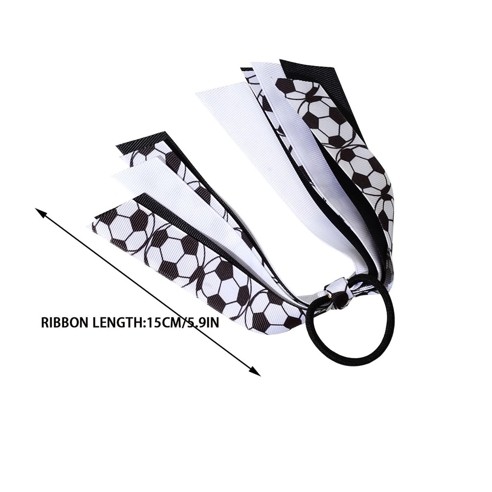 Jeffan soccer hair tie ribbon detail highlighting soft durable grosgrain