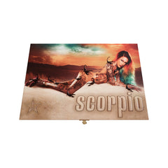 Jeffree Star Scorpio Palette peachy gold shimmer swatch for luminous highlight and glow.
