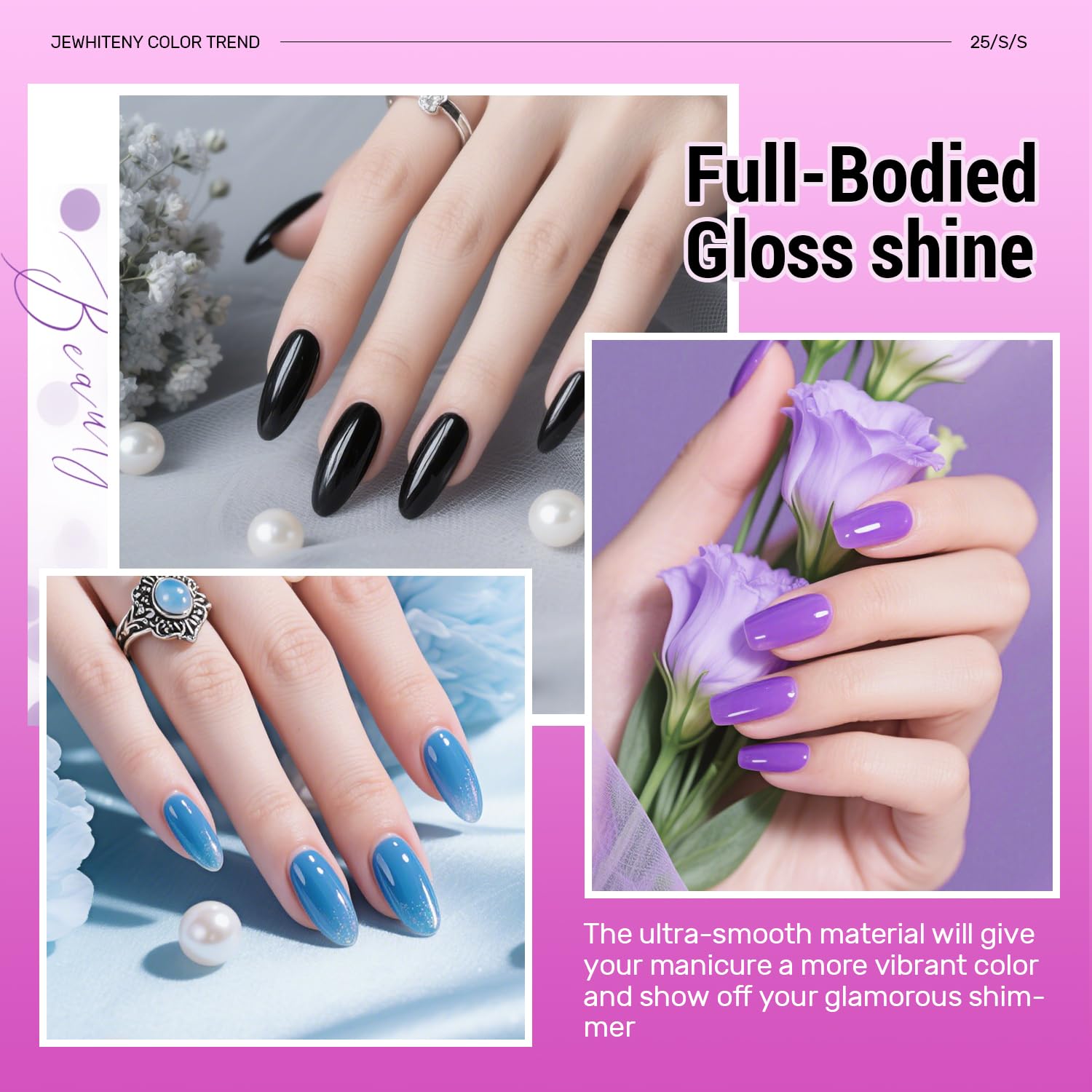 JEWHITENY gel nails curing under lamp for fast finish
