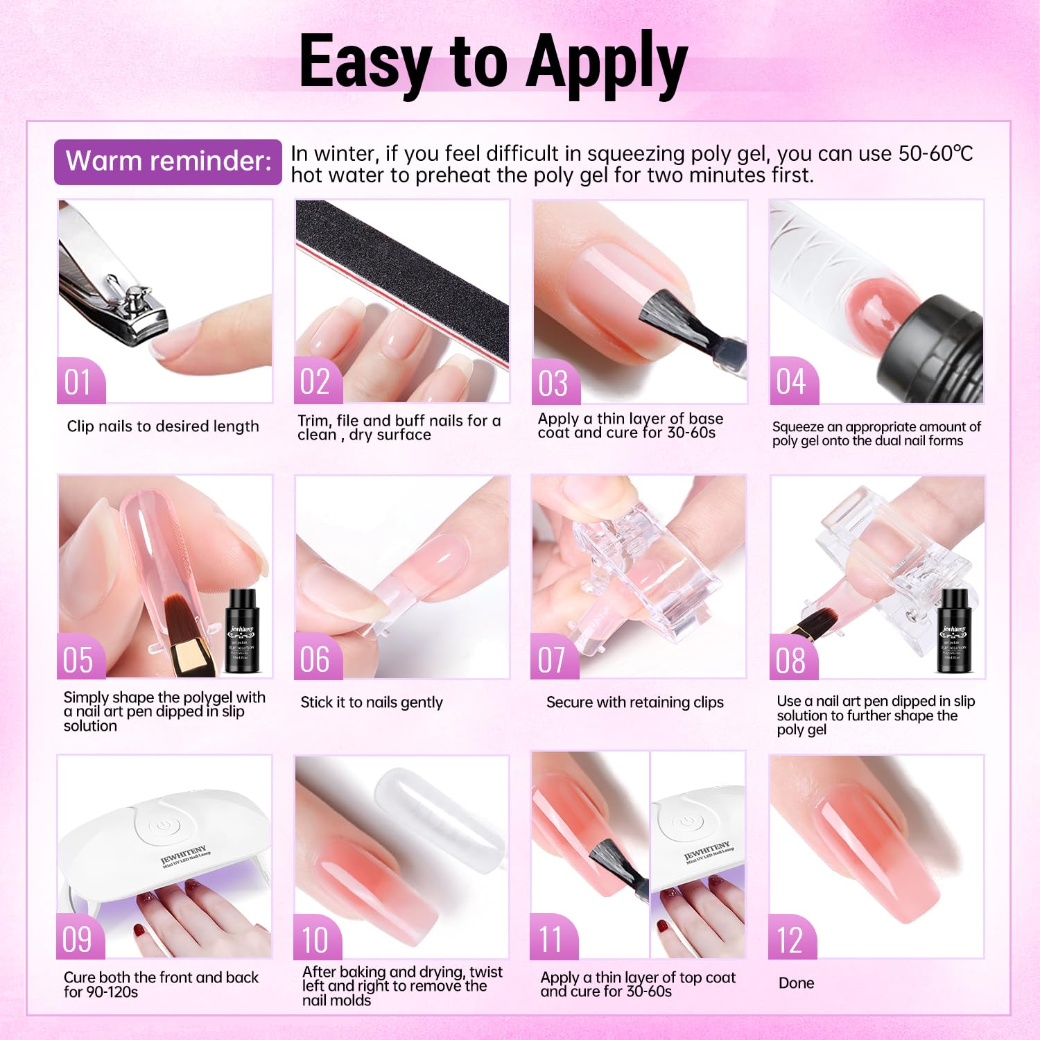 JEWHITENY poly gel kit makes a thoughtful at-home gift option
