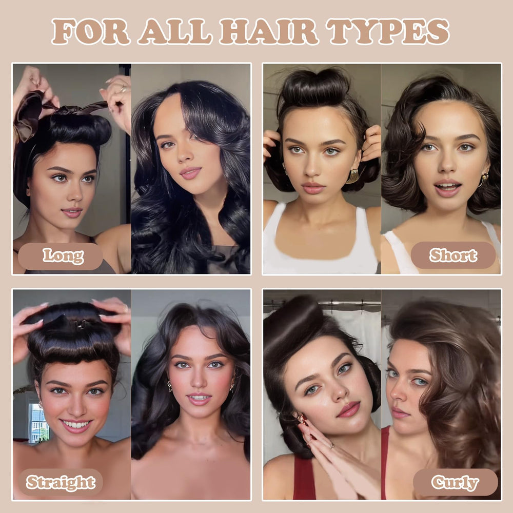 Jejucy heatless curls overnight long hair ready for natural-looking waves