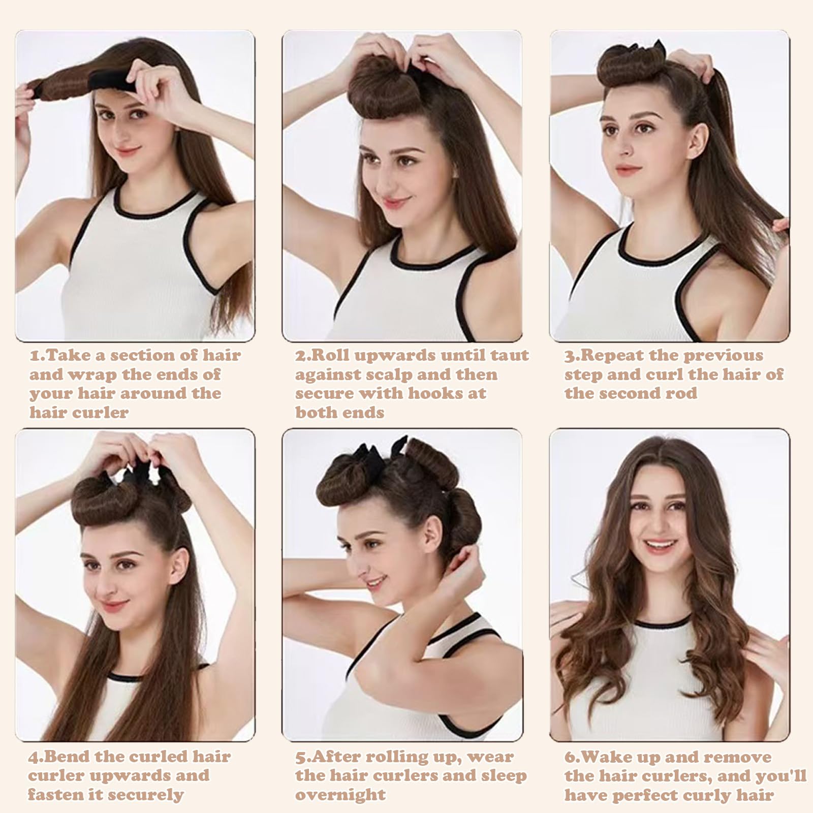 Jejucy heatless curls overnight packaging box shows complete kit