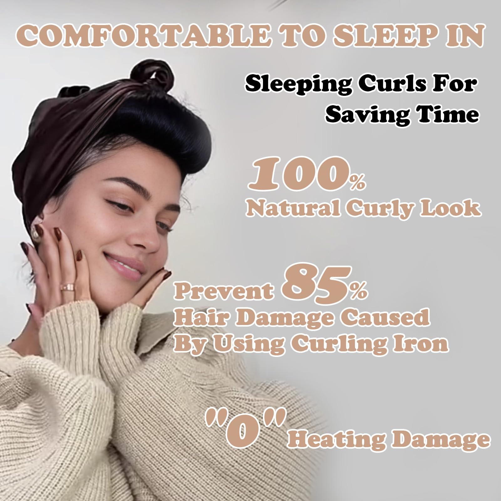 Jejucy heatless curls overnight rubber core offers flexible, durable shape