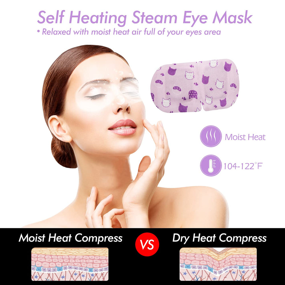 Jekeno Eye Mask showing 40–60 minute warm steam session.