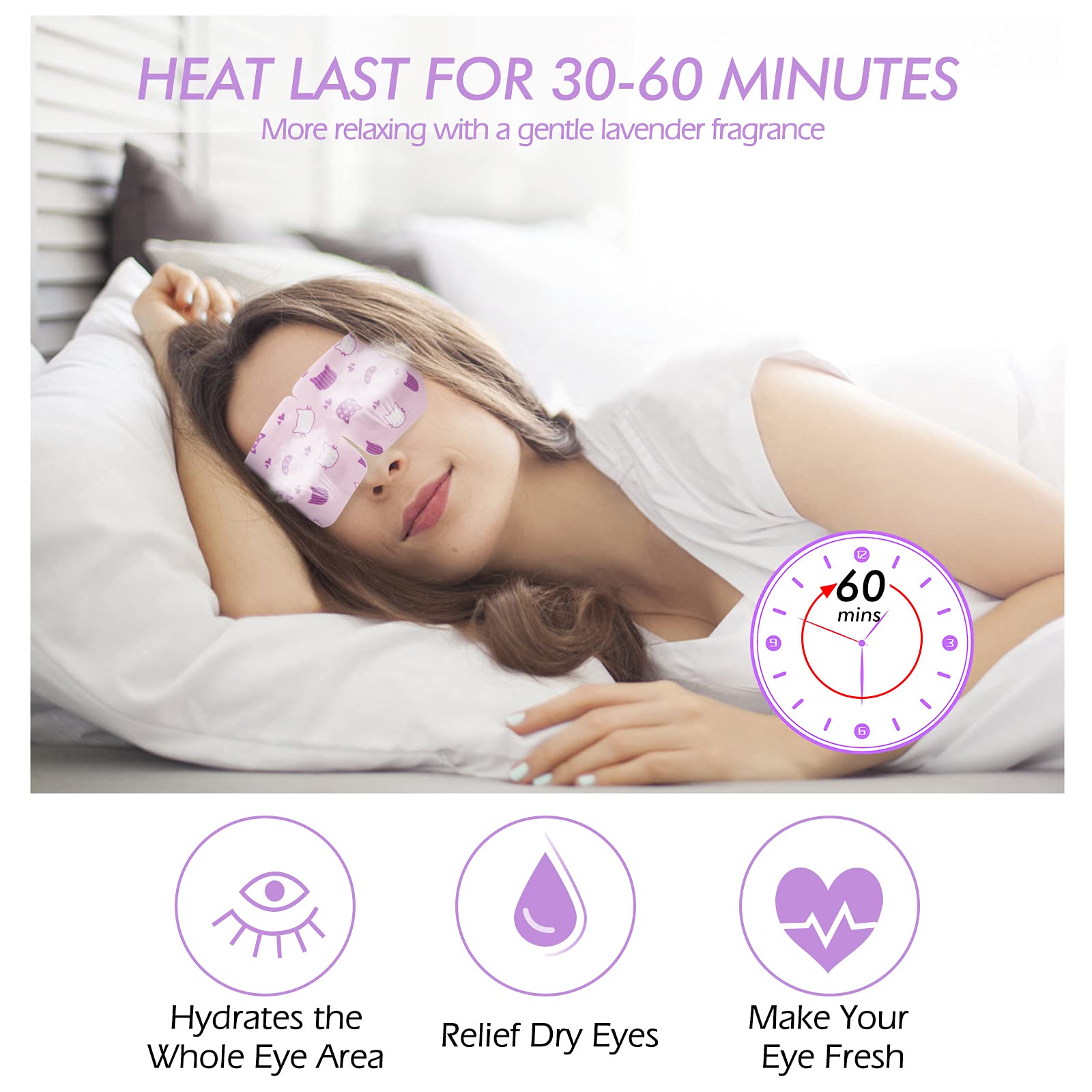 Jekeno Steam Eye Mask bulk pack for convenient travel and daily use.