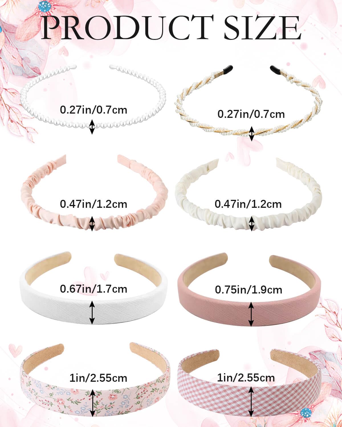 Diadema JELIEE con perlas rosadas, detalle elegante para peinados.